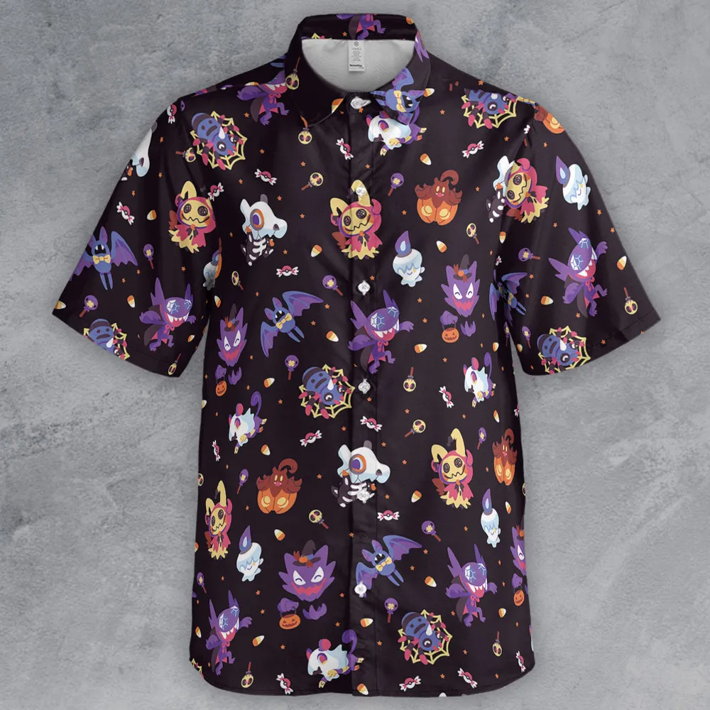 Trick or Treat Poke'ween Pokemon Button Down Shirt - 2