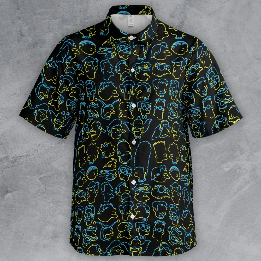 The Simpsons Neon Button Down Shirt - 2