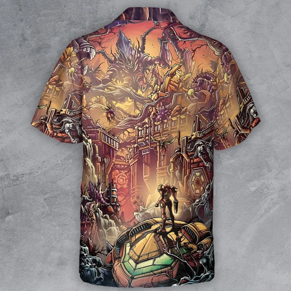 Metroid Prime Button Down Shirt - 3