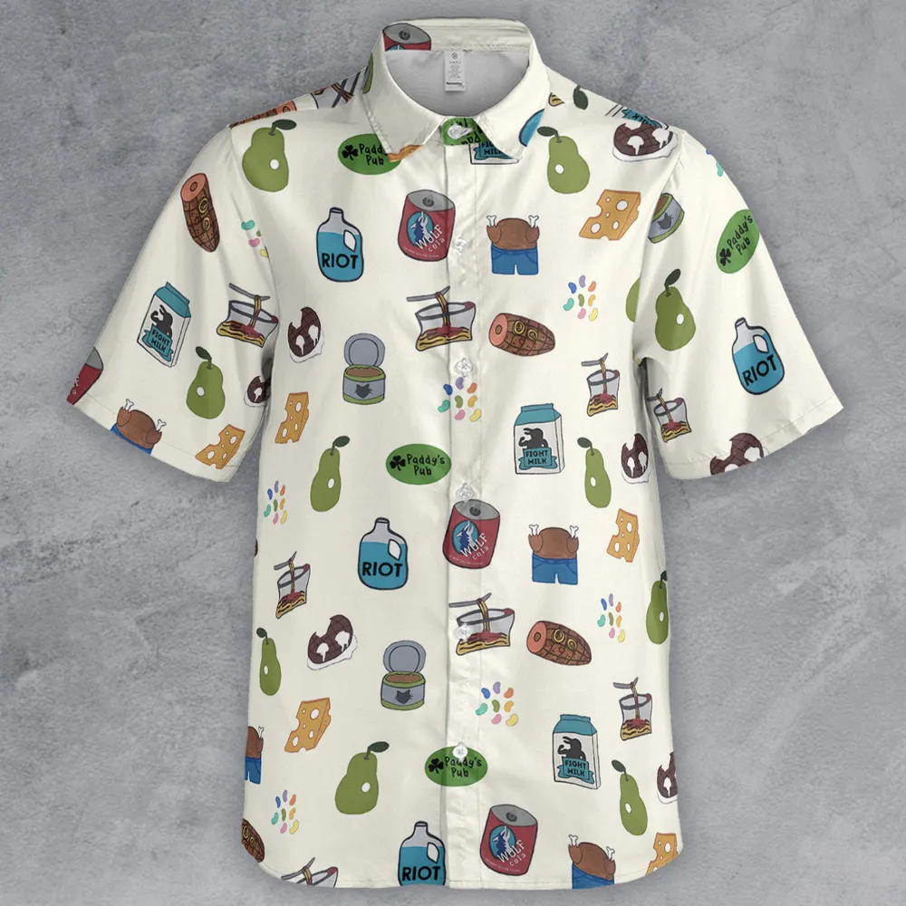 The Food of It's Always Sunny In Philadelphia Button Down Shirt - 2