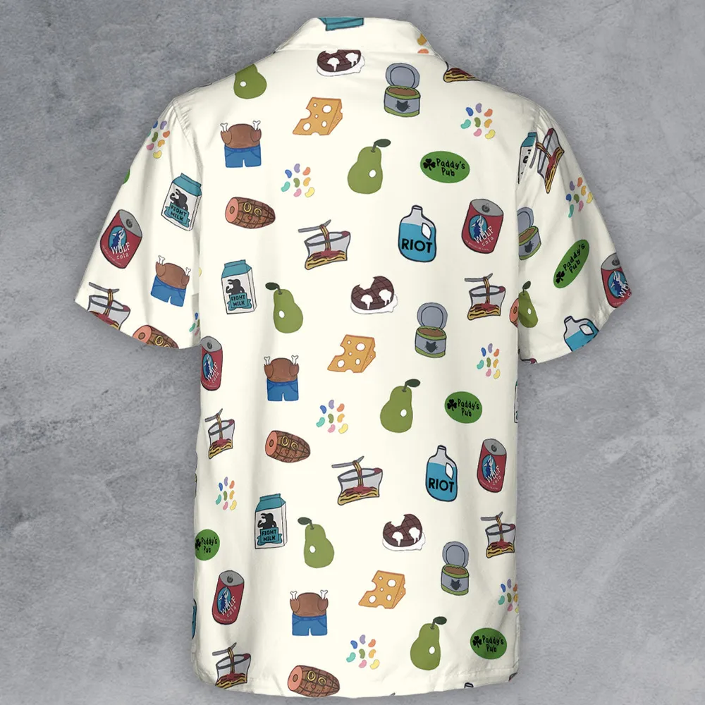 The Food of It's Always Sunny In Philadelphia Button Down Shirt - 3