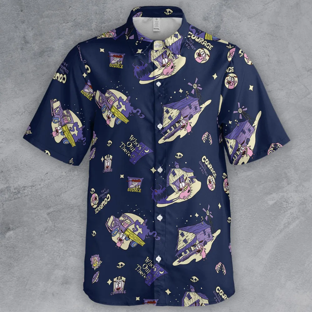 Courage the Cowardly Dog Scenic Button Down Shirt - 2