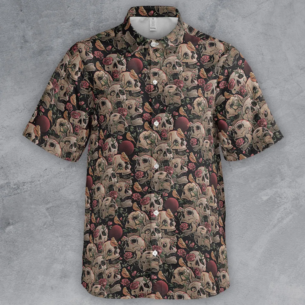 Life Grows Through Death Skull Button Down Shirt - 2