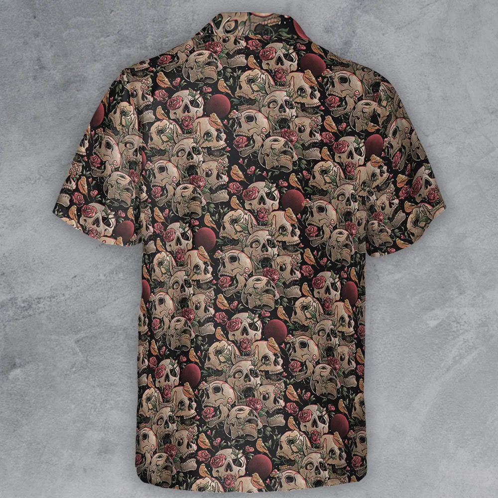 Life Grows Through Death Skull Button Down Shirt - 3
