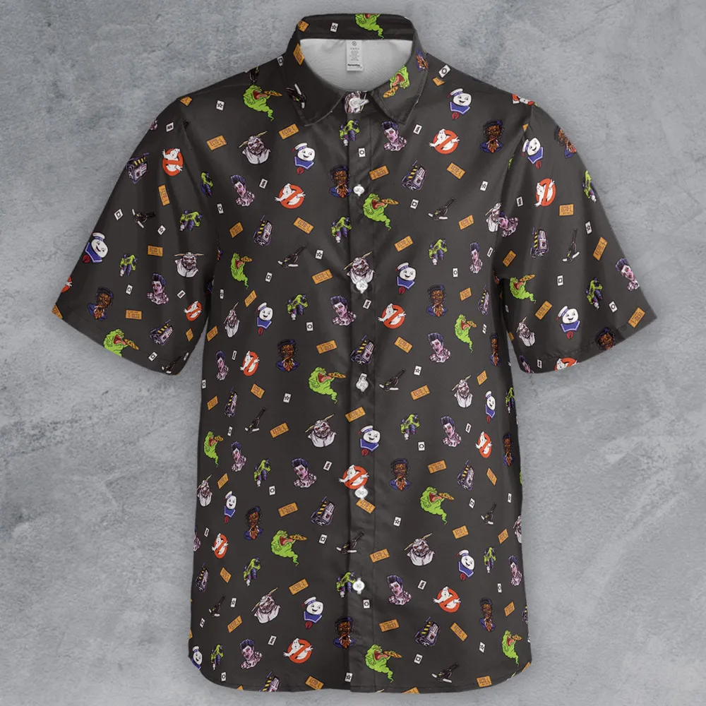 Ghostbusters Pattern Button Down Shirt - 2