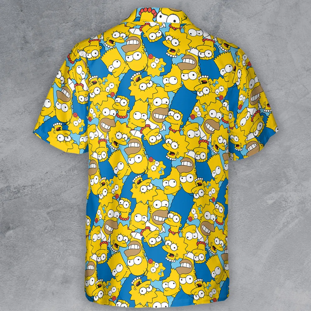 Head Toss The Simpson Characters Button Down Shirt - 3