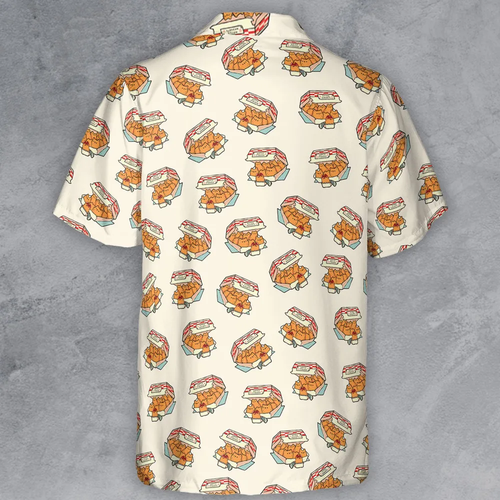 Kitten Nuggets Pattern Button Down Shirt - 3