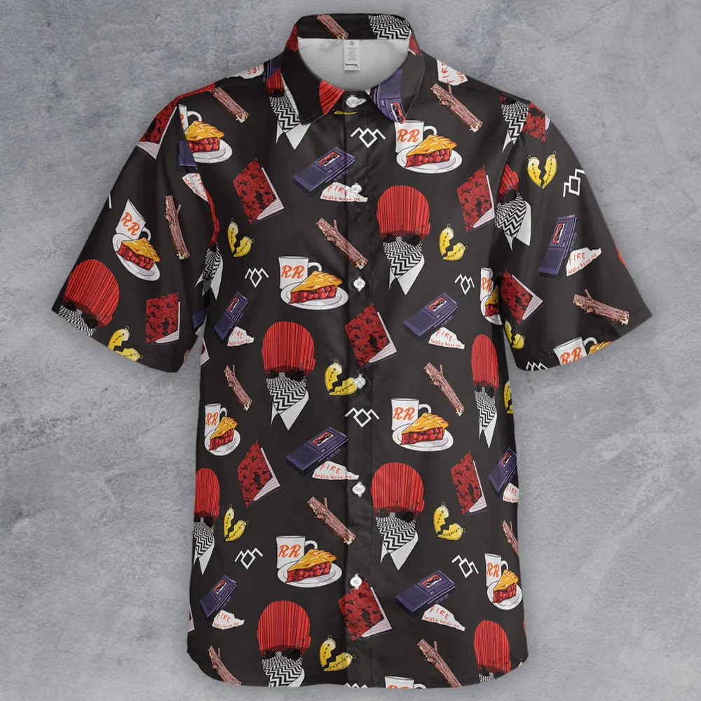 Twin Peaks Pattern Button Down Shirt - 2