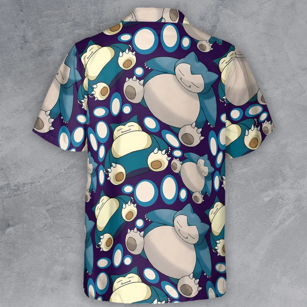 Snorlax Pokemon Button Down Shirt - 3