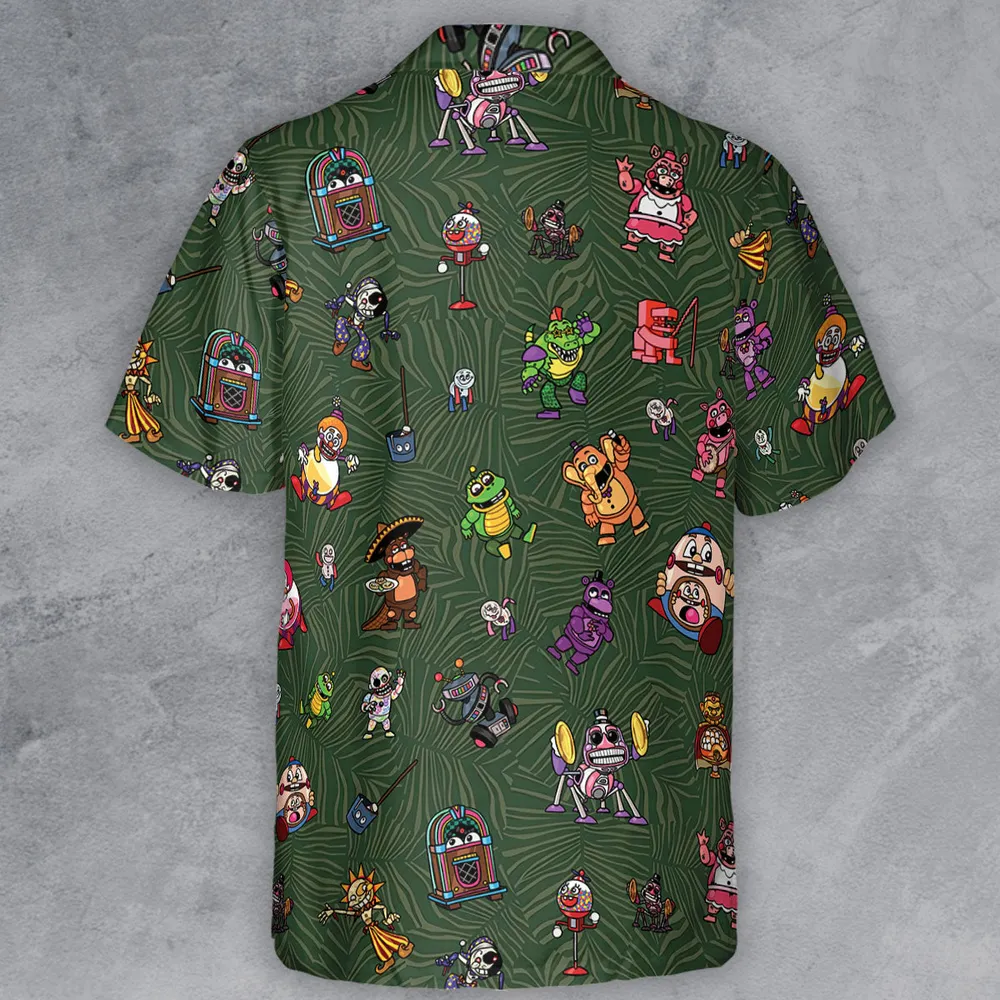 Five Nights at Freddy's Characters Button Down Shirt - 3