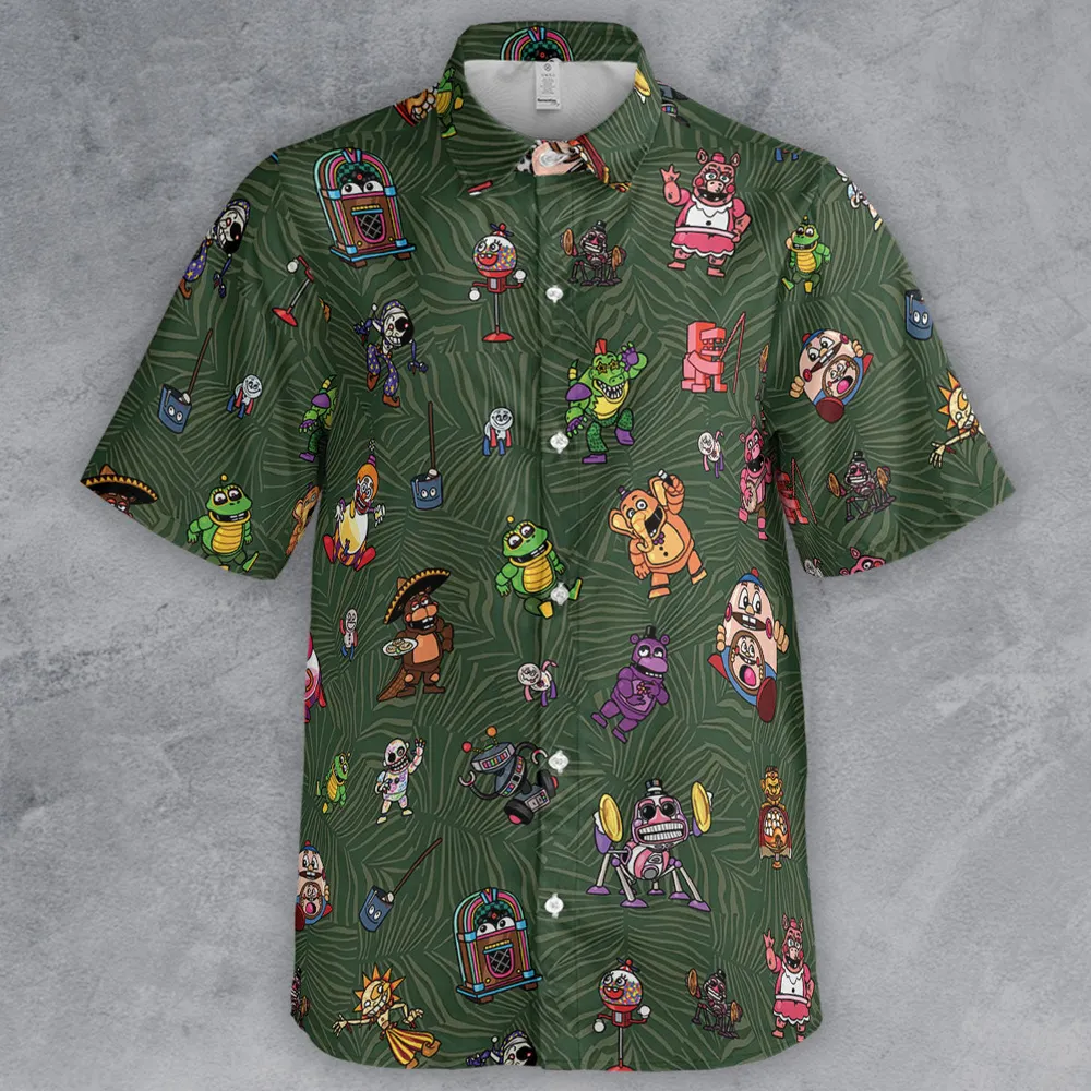 Five Nights at Freddy's Characters Button Down Shirt - 2