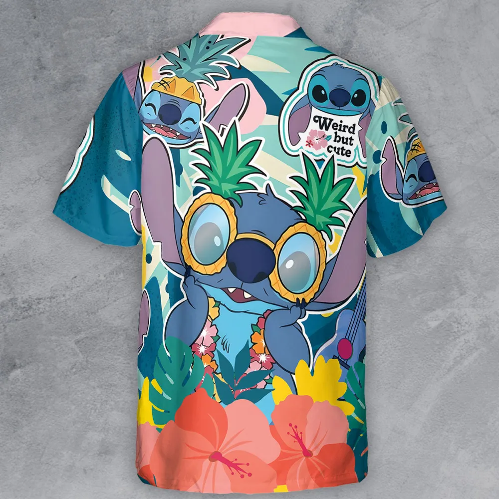 Weird But Cute Stitch Button Down Shirt - 3