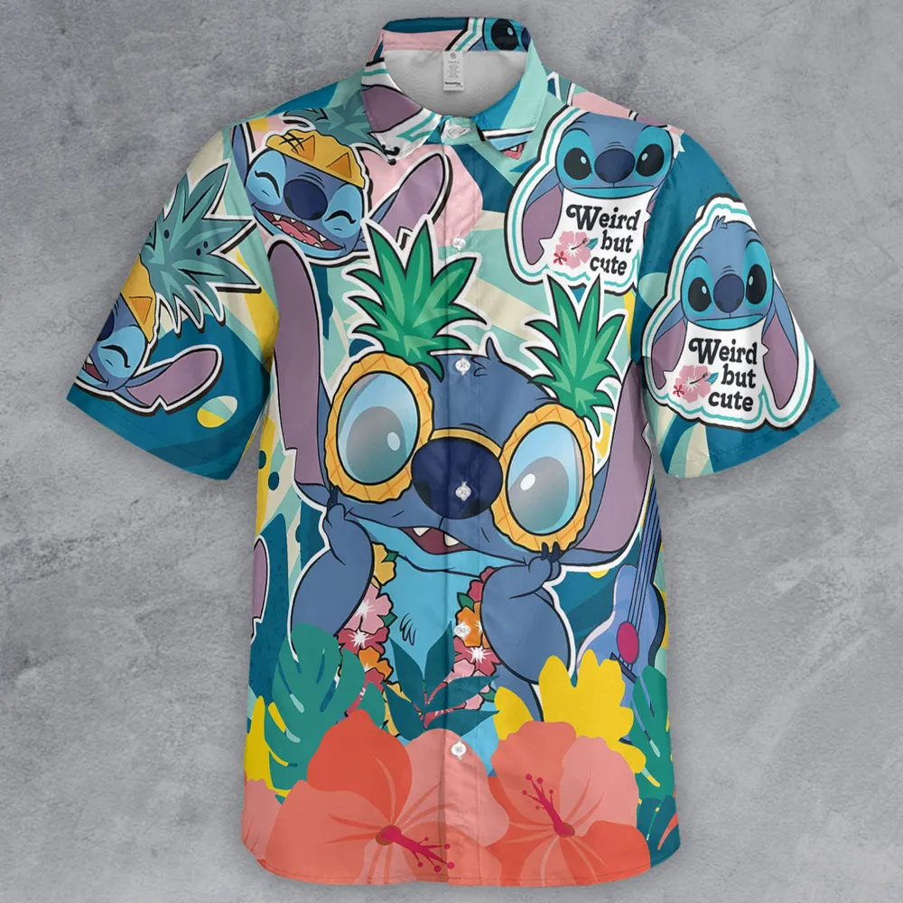 Weird But Cute Stitch Button Down Shirt - 2