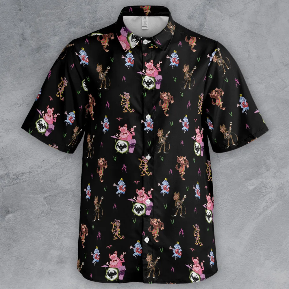 Monsters Cereal Pattern Button Down Shirt - 2