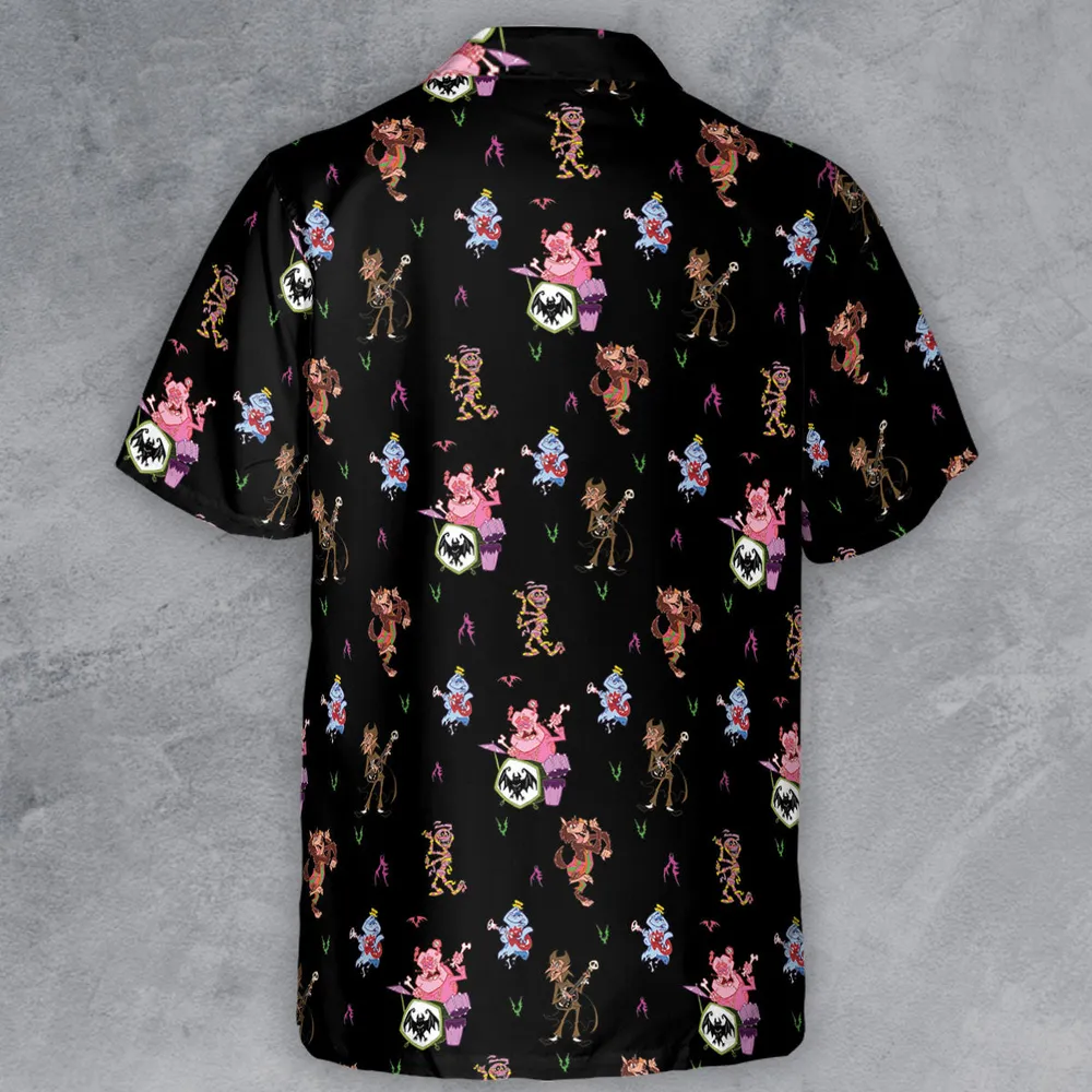 Monsters Cereal Pattern Button Down Shirt - 3