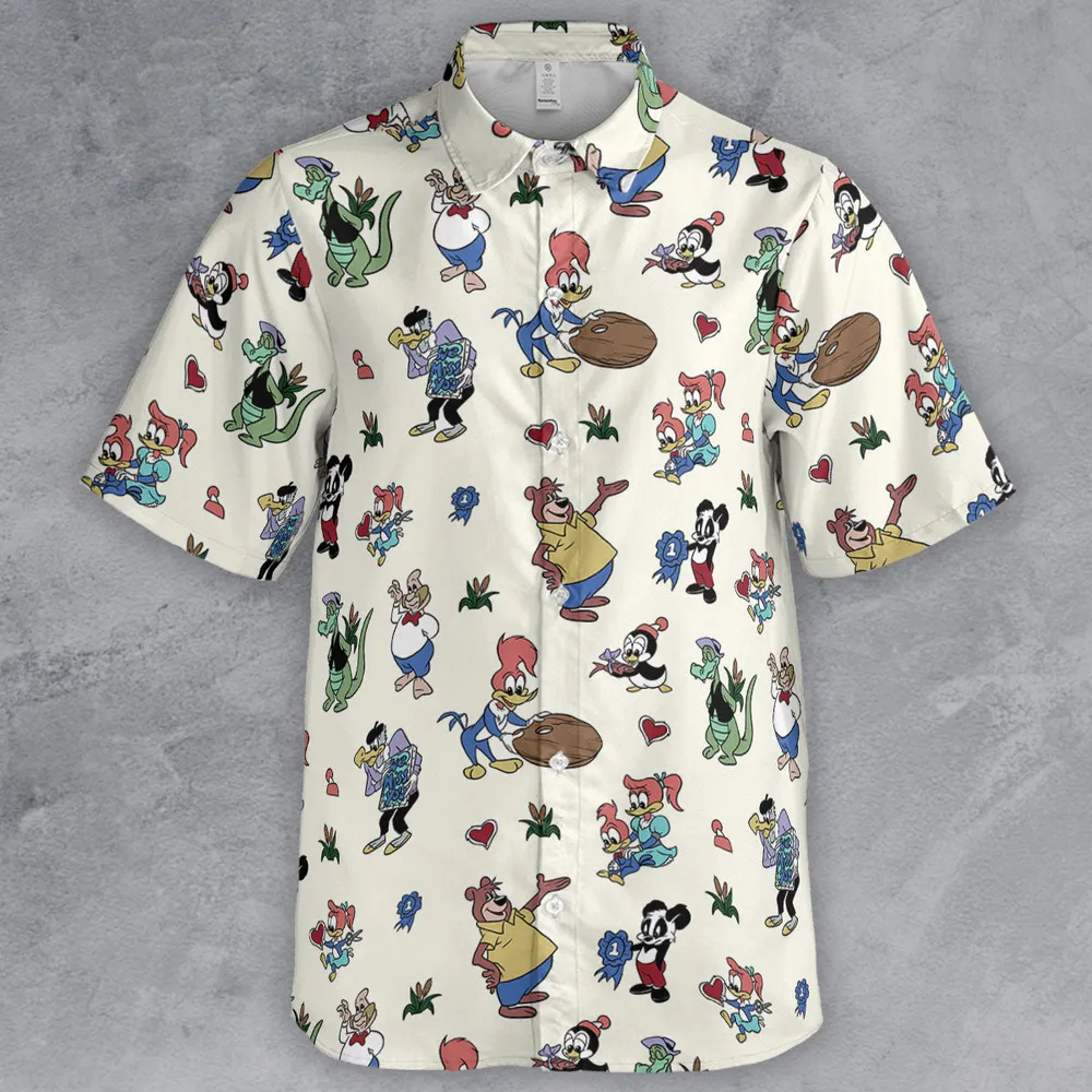 Woody Woodpecker Walter Lantz Button Down Shirt - 2