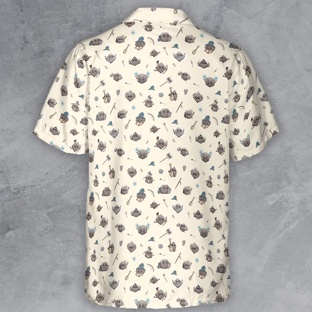 Kawaii Dices DnD Pattern Button Down Shirt - 3