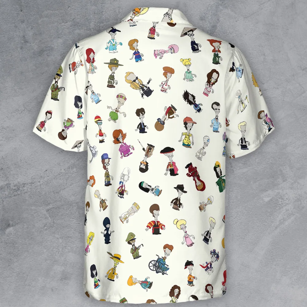 Roger persona Pop culture American Dad Button Down Shirt - 3