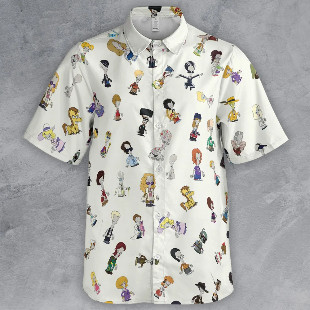 Roger persona Pop culture American Dad Button Down Shirt - 2