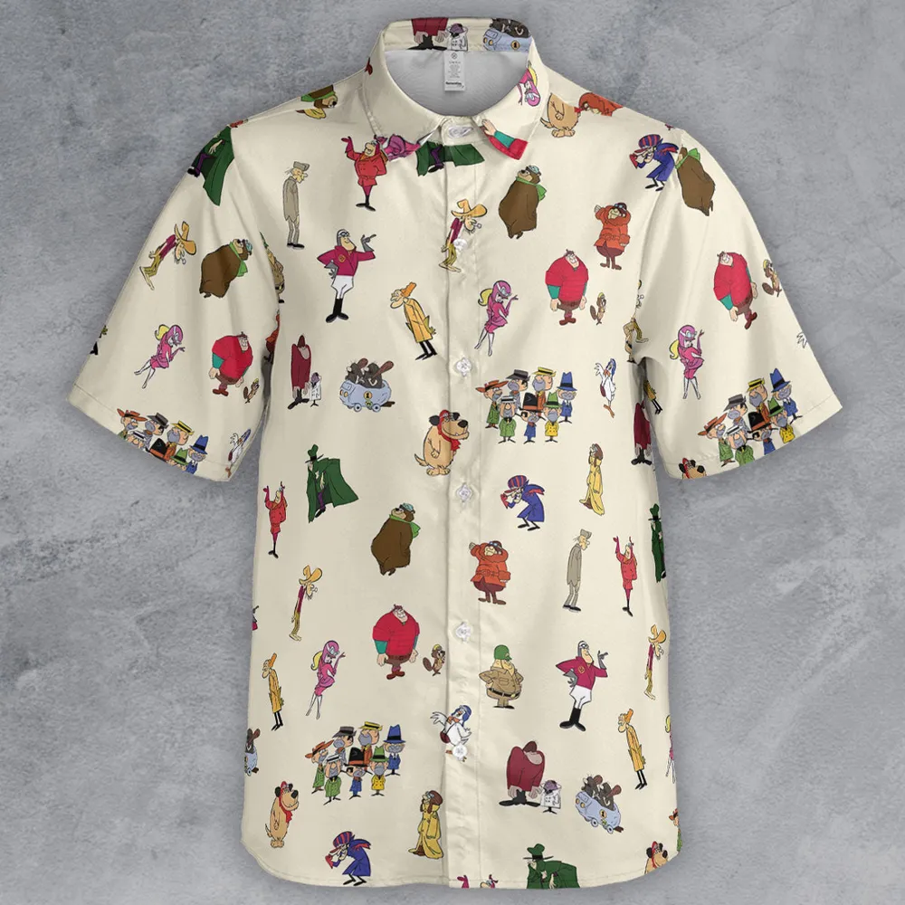 Wacky Races Characters Button Down Shirt - 2