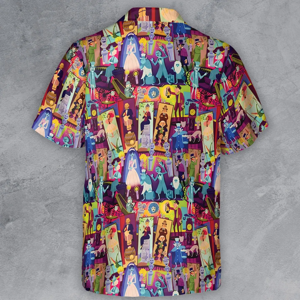 Retro Mansion Collage Button Down Shirt - 3