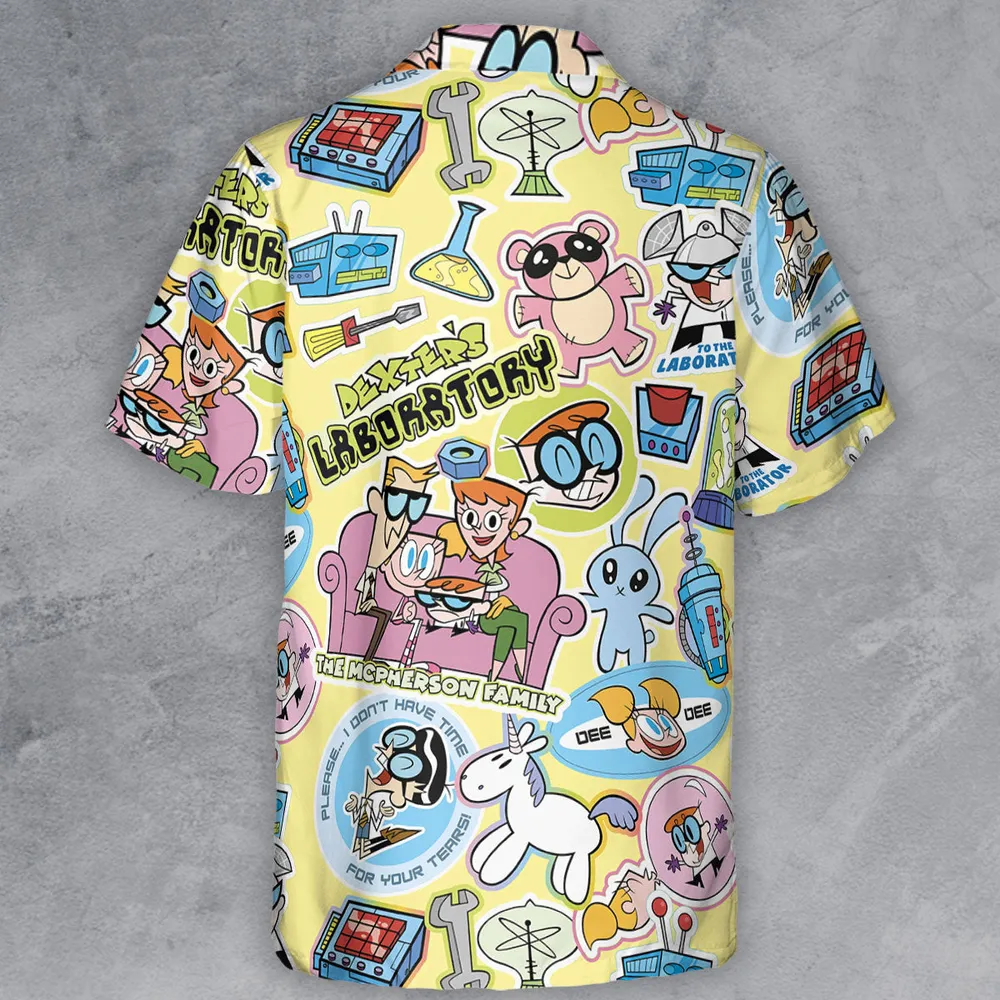 Dee Dee Mandark Dexter's Laboratory Funny Button Down Shirt - 3