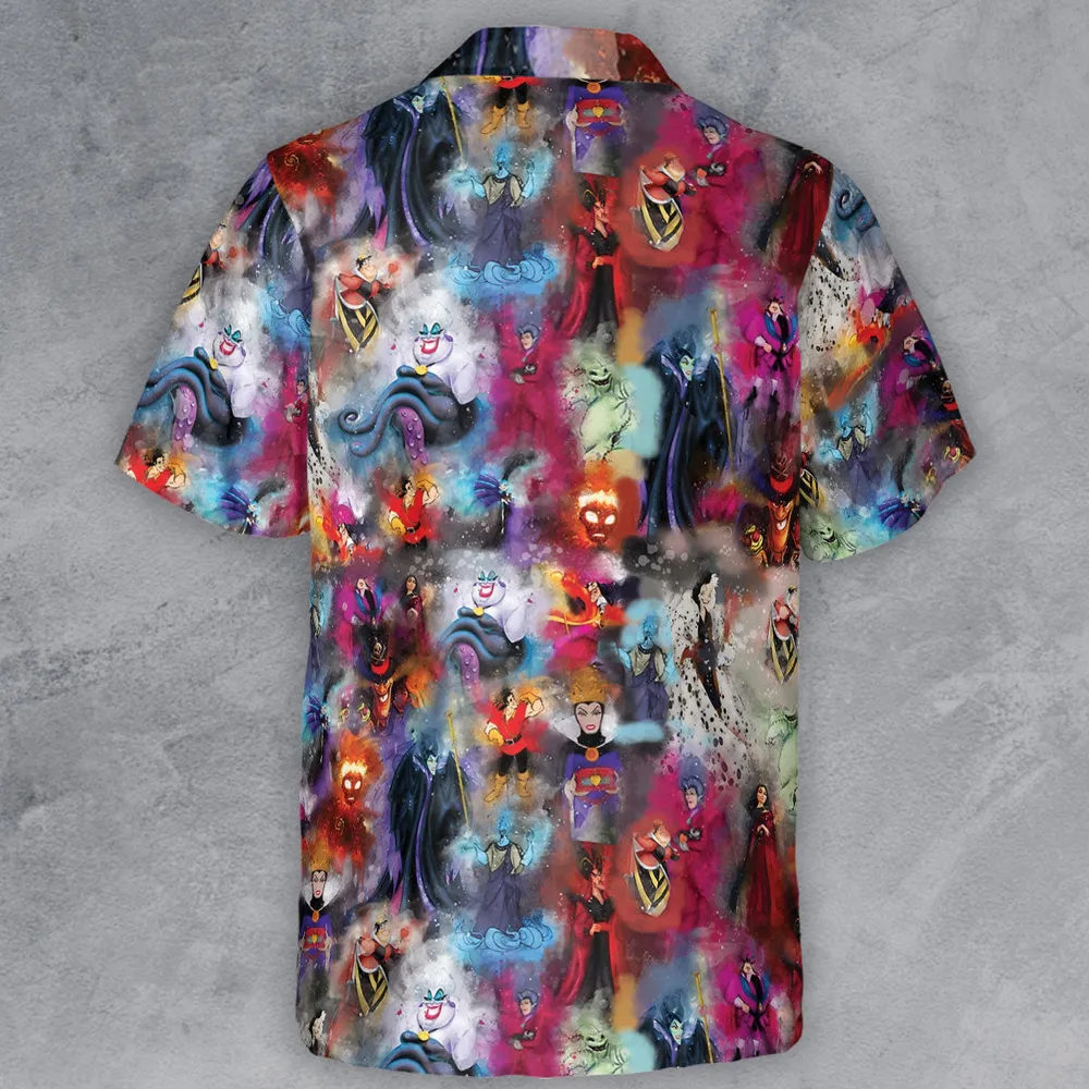 Watercolor Villains Button Down Shirt - 3