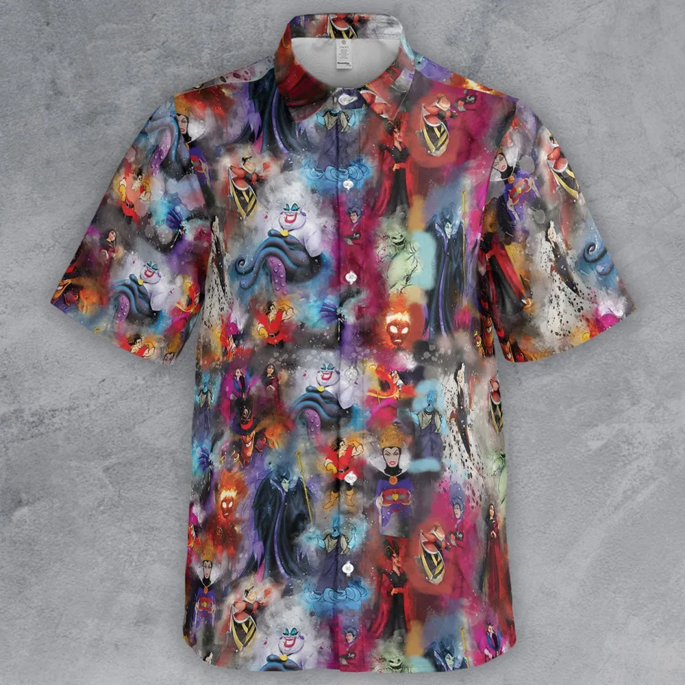 Watercolor Villains Button Down Shirt - 2