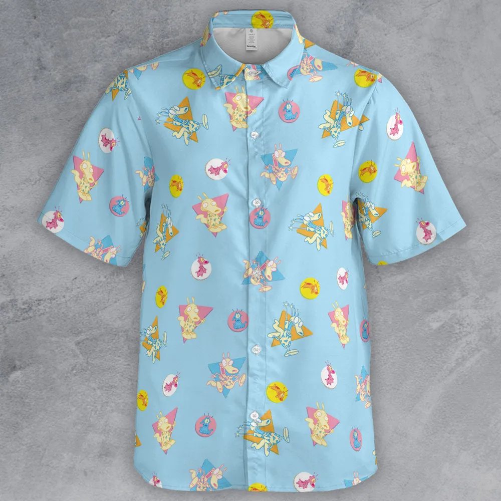 Rocko and Spunky Pattern Rocko's Modern Life Button Down Shirt - 2