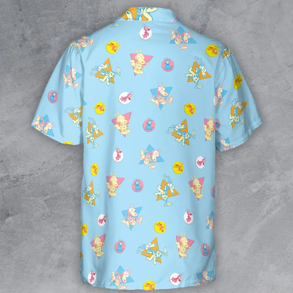 Rocko and Spunky Pattern Rocko's Modern Life Button Down Shirt - 3