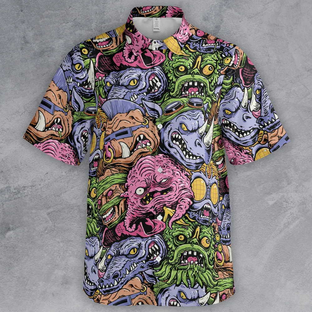 Nostalgic Villains Teenage Mutant Ninja Turtles Button Down Shirt - 2