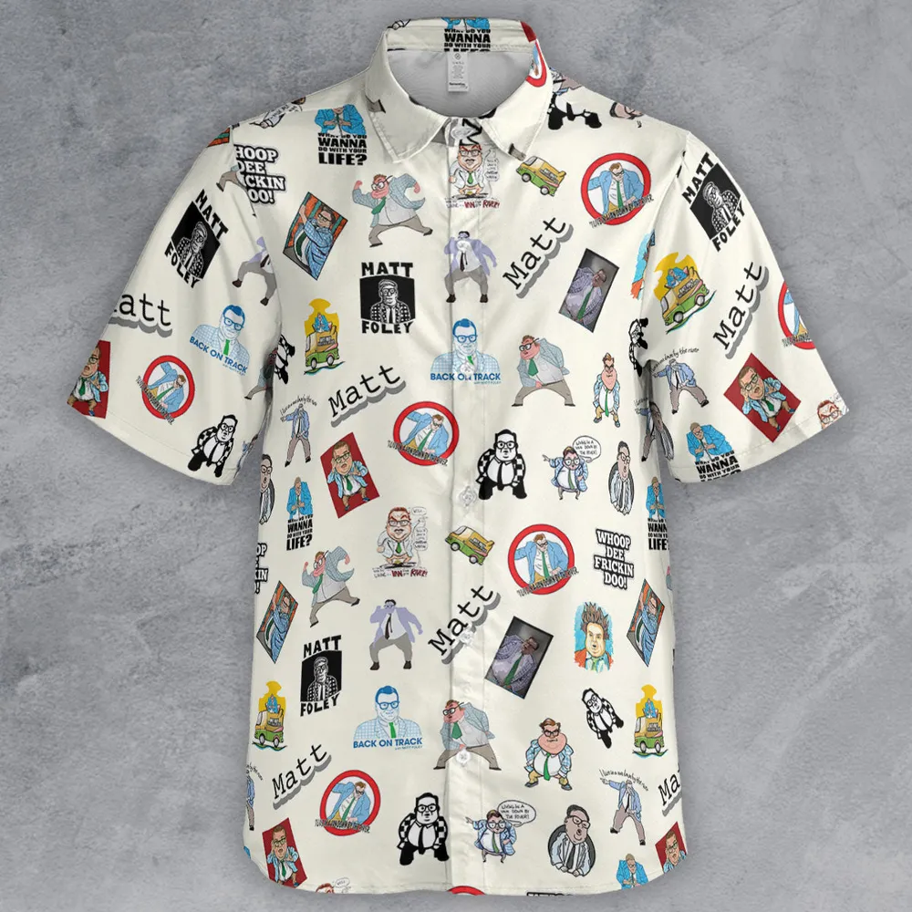 Chris Farley Matt Foley Motivational SNL Button Down Shirt - 2