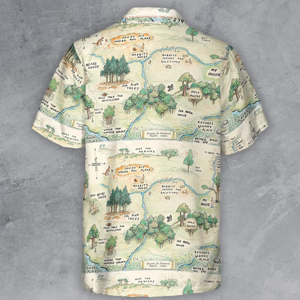 Hundred Acre Wood Map Button Down Shirt - 3