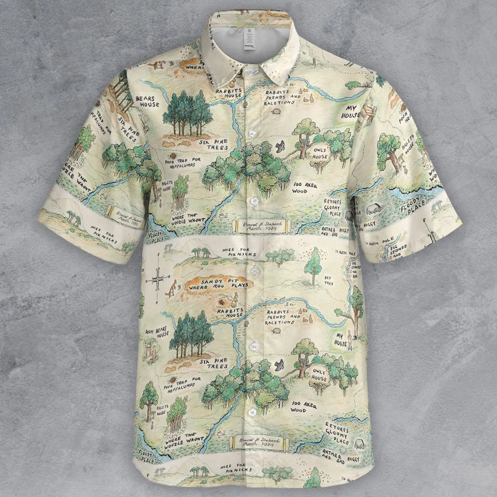 Hundred Acre Wood Map Button Down Shirt - 2