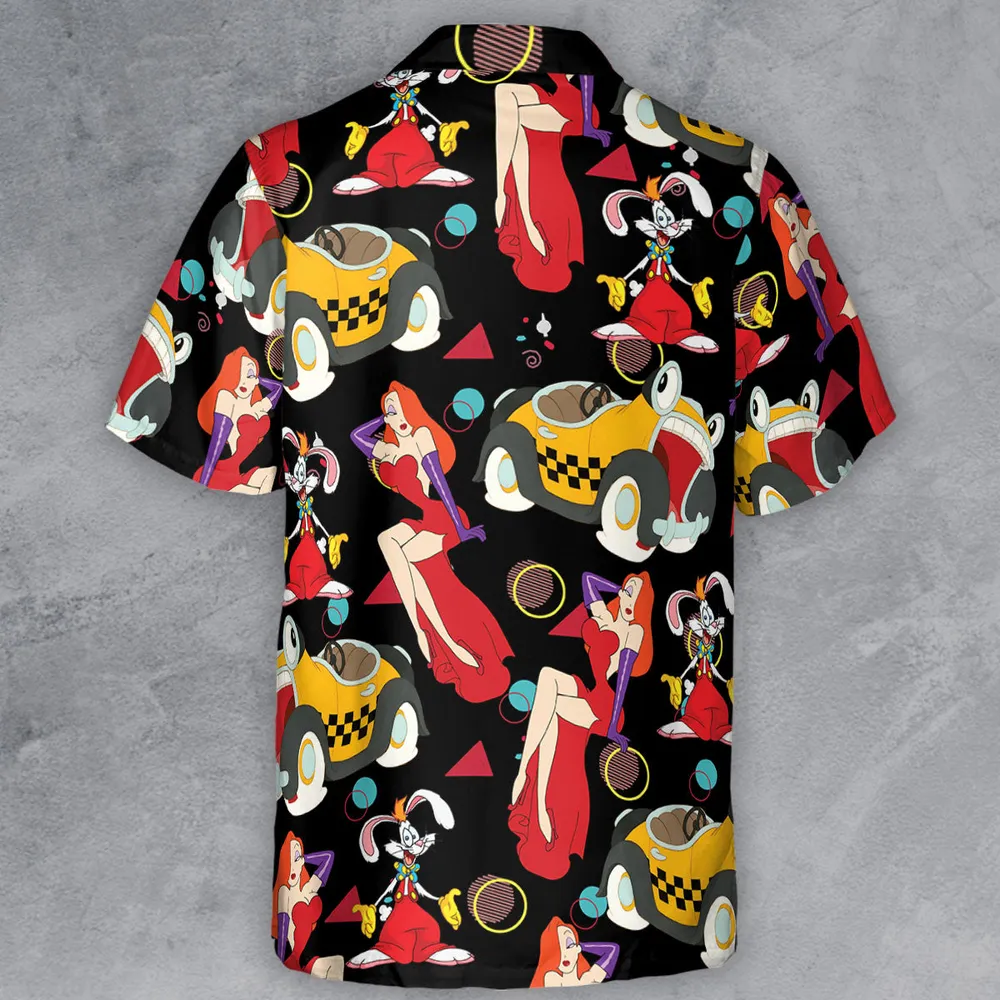 Retro 90s Jessica Rabbit Roger Rabbit Button Down Shirt - 3