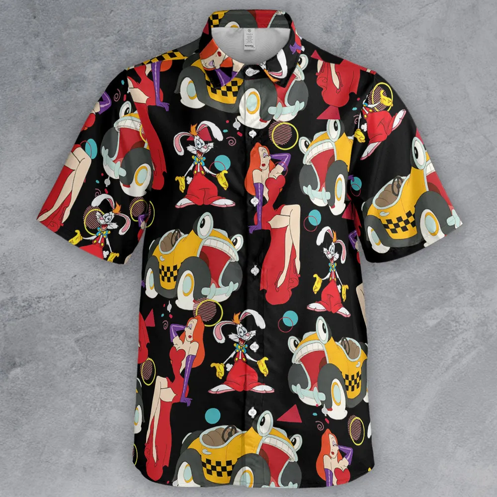 Retro 90s Jessica Rabbit Roger Rabbit Button Down Shirt - 2