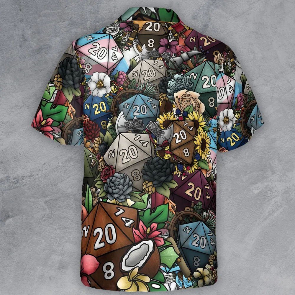 Flower Dice DnD Button Down Shirt - 3