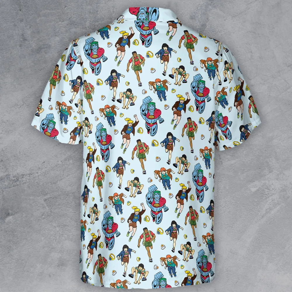 Save The Planet Captain Planet and the Planeteers Button Down Shirt - 3