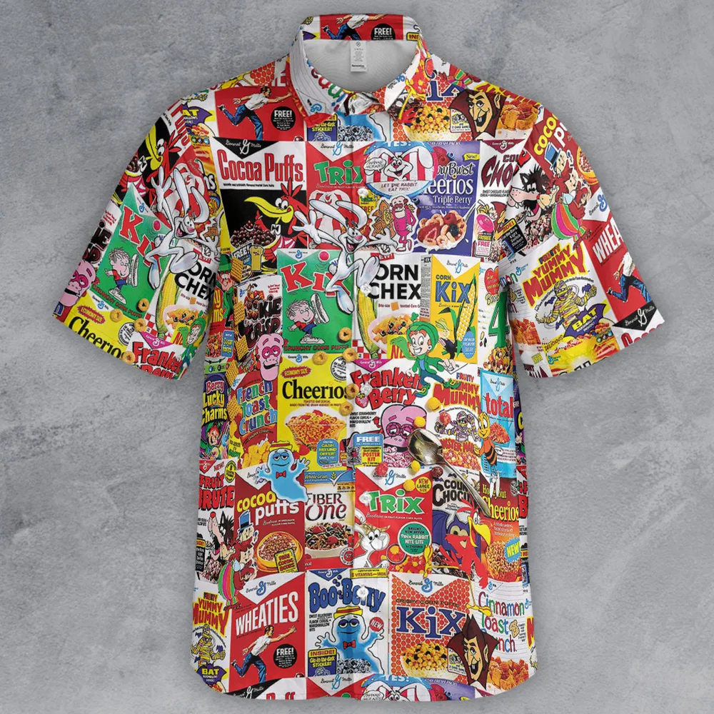 Popular Cereal Boxes Button Down Shirt - 2