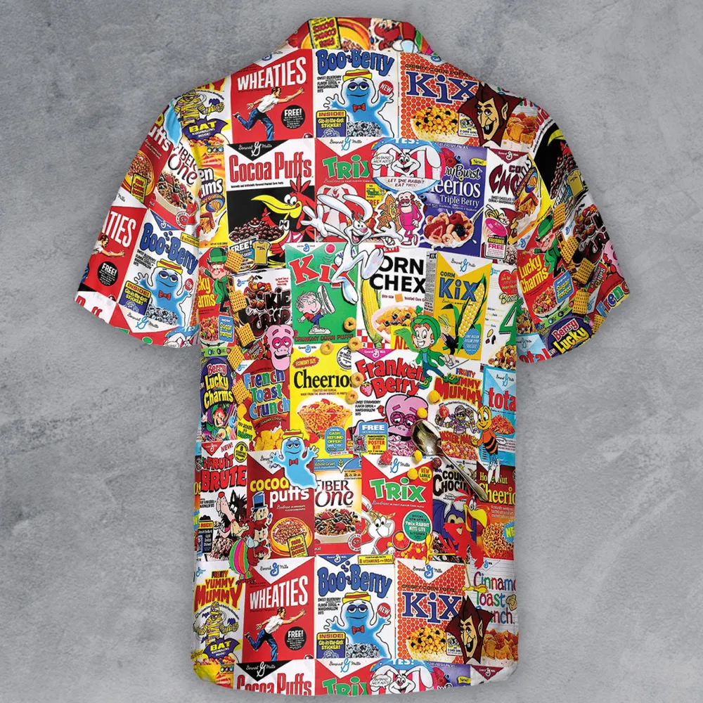 Popular Cereal Boxes Button Down Shirt - 3