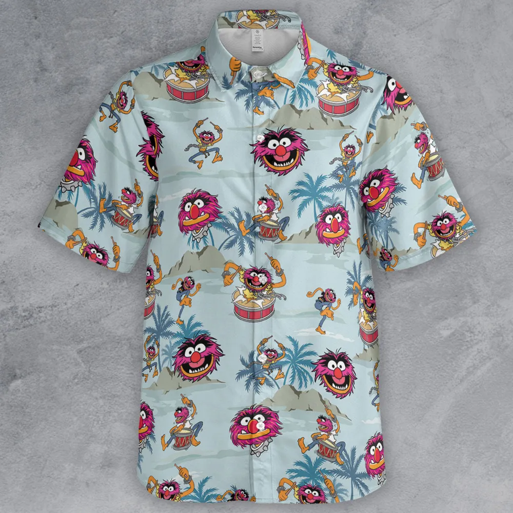 Animal The Muppet Show Drum Tropical Button Down Shirt - 2