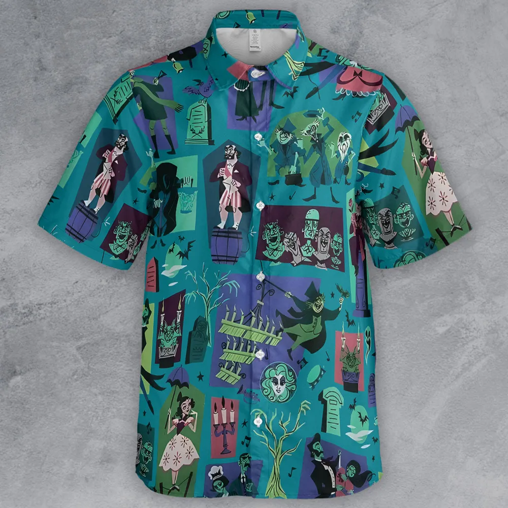 Haunted Chic Haunted Mansion Button Down Shirt - 2
