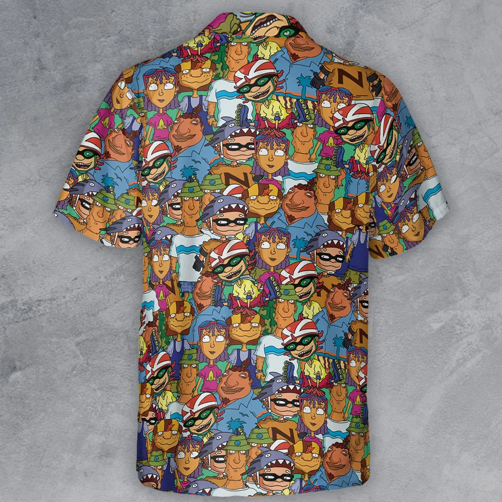 Rocket Power Characters Button Down Shirt - 3