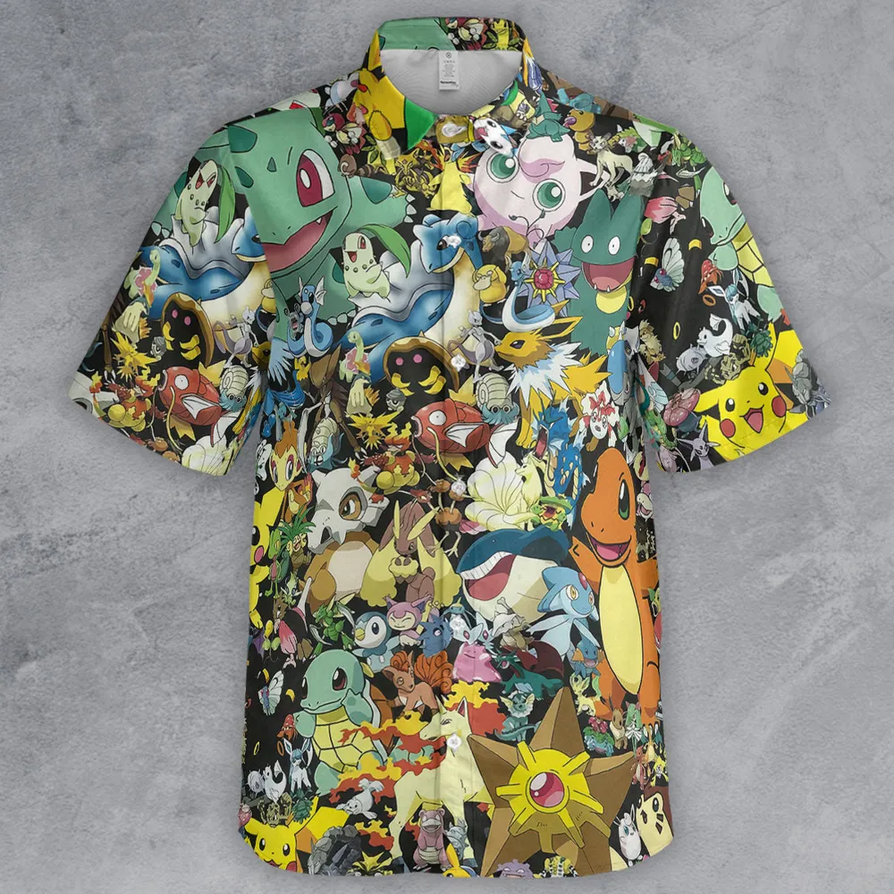 Gotta Catch 'em all Pokemon Button Down Shirt - 2