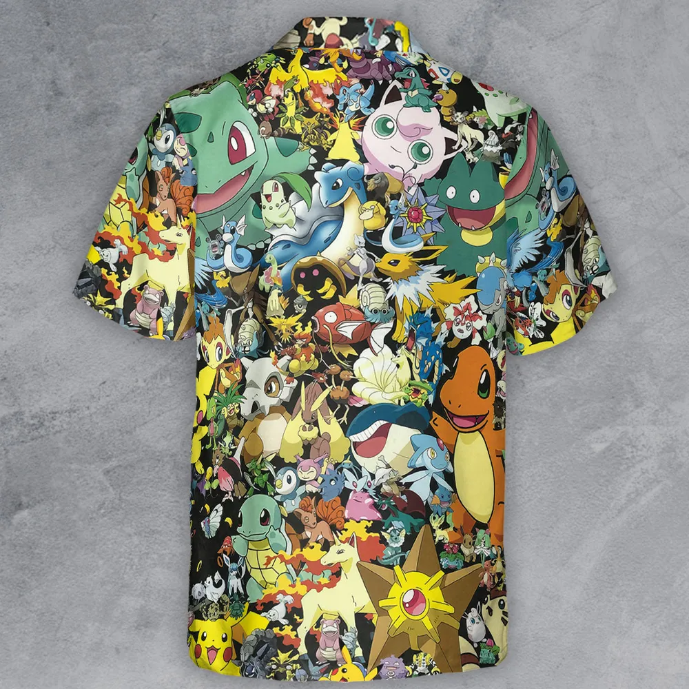 Gotta Catch 'em all Pokemon Button Down Shirt - 3