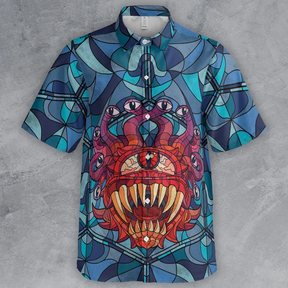 Stained Glass Monster RPG Button Down Shirt - 2