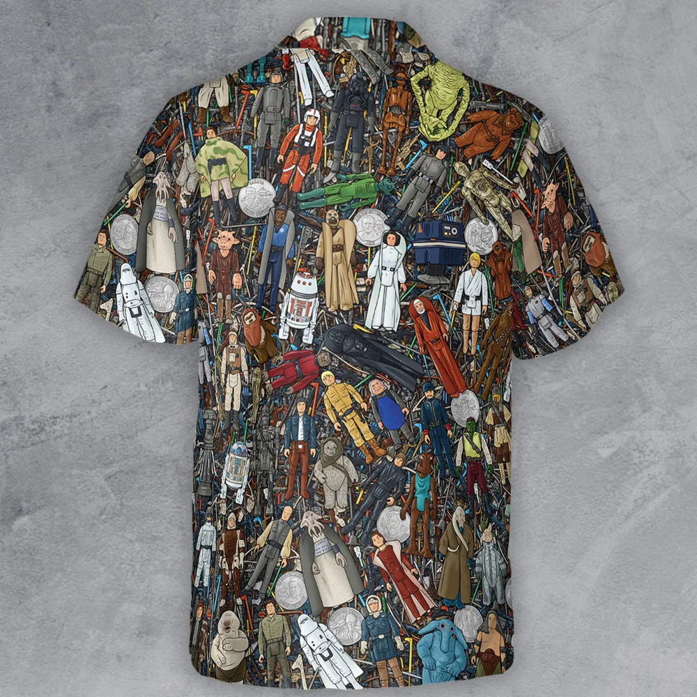 Star Wars Characters Figures Button Down Shirt - 3
