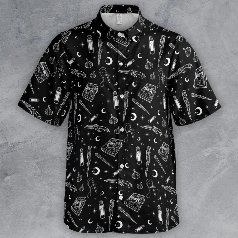 Buffy The Vampire Slayer Items Pattern Button Down Shirt - 2