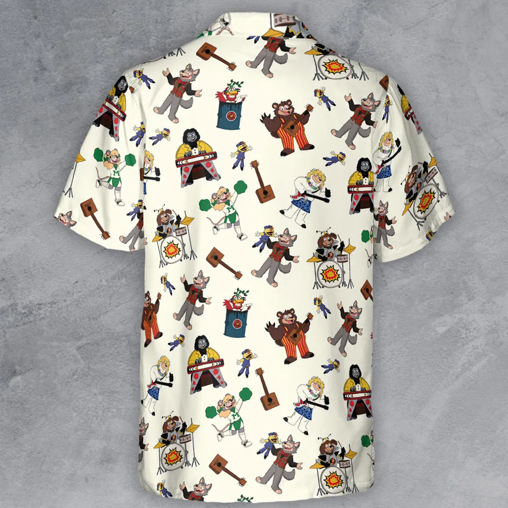 The Rock-afire Explosion Pattern Button Down Shirt - 3