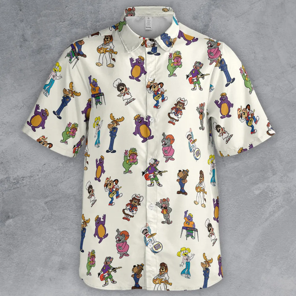 80s Pizza Time Theater Chuck E Cheese Button Down Shirt - 2